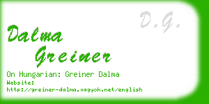 dalma greiner business card